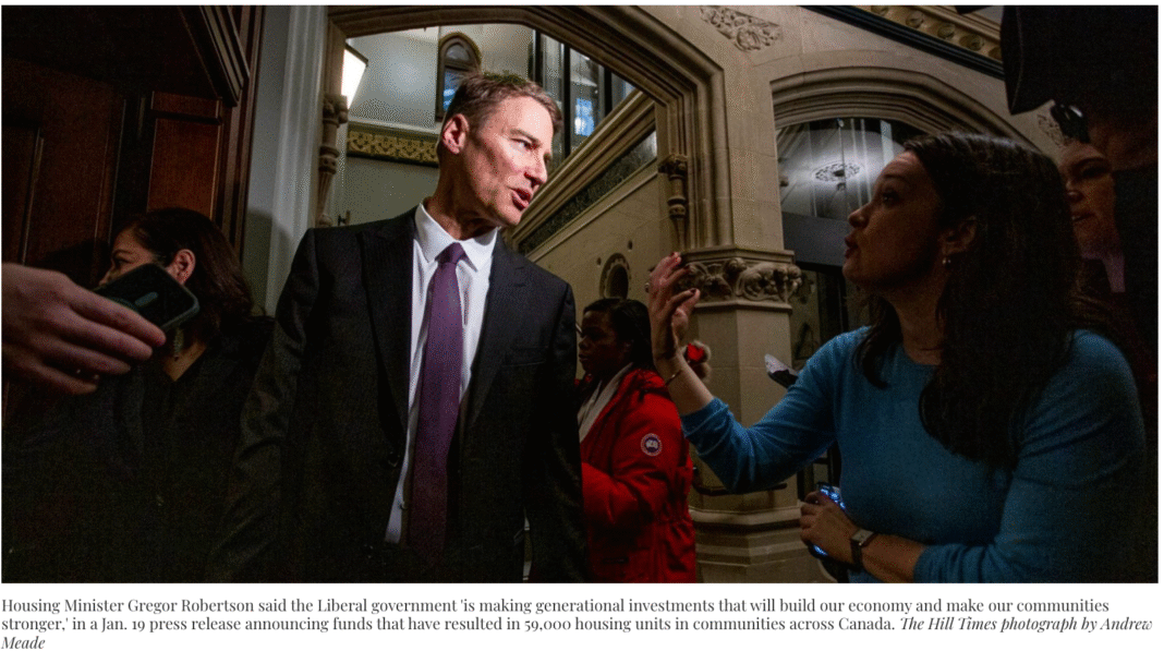 Hill Times: Housing Minister Robertson ‘well regarded’ for municipal background, but needs a vision for housing, say sector experts - jennykwanndp.ca