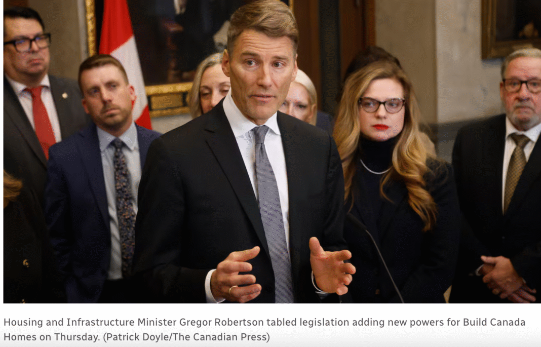 CBC: Government tables bill giving Build Canada Homes land acquisition power